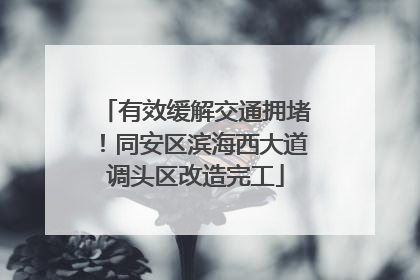 有效缓解交通拥堵！同安区滨海西大道调头区改造完工