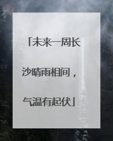 未来一周长沙晴雨相间，气温有起伏