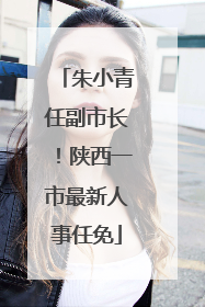 朱小青任副市长！陕西一市最新人事任免