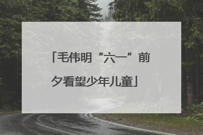 毛伟明“六一”前夕看望少年儿童