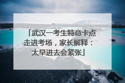 武汉一考生特意卡点走进考场，家长解释：太早进去会紧张