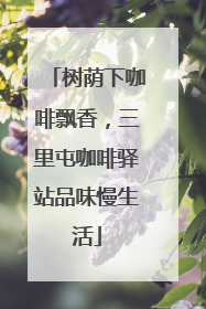 树荫下咖啡飘香，三里屯咖啡驿站品味慢生活