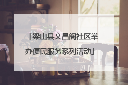 梁山县文昌阁社区举办便民服务系列活动