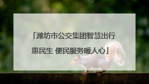 潍坊市公交集团智慧出行惠民生 便民服务暖人心