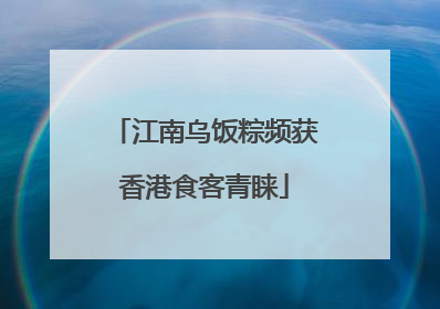江南乌饭粽频获香港食客青睐