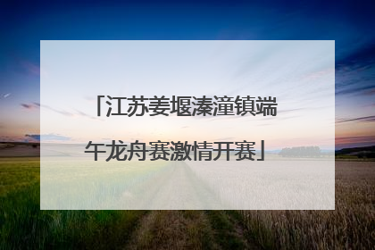 江苏姜堰溱潼镇端午龙舟赛激情开赛