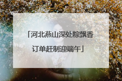 河北燕山深处粽飘香 订单赶制迎端午