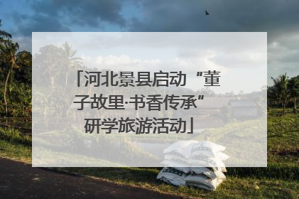 河北景县启动“董子故里·书香传承”研学旅游活动