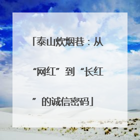 泰山炊烟巷：从“网红”到“长红”的诚信密码
