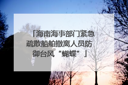 海南海事部门紧急疏散船舶撤离人员防御台风“蝴蝶”