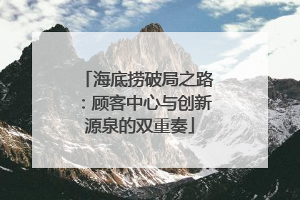 海底捞破局之路：顾客中心与创新源泉的双重奏