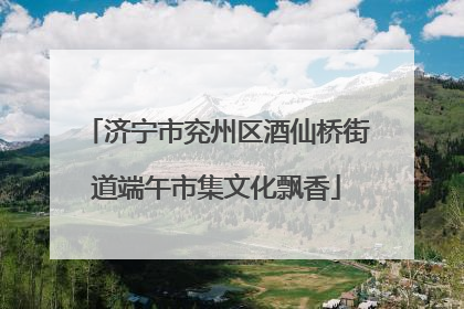 济宁市兖州区酒仙桥街道端午市集文化飘香