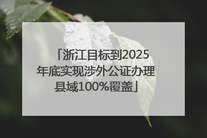 浙江目标到2025年底实现涉外公证办理县域100%覆盖