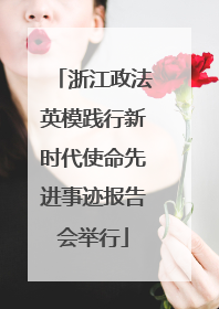 浙江政法英模践行新时代使命先进事迹报告会举行