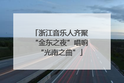 浙江音乐人齐聚“金东之夜”唱响“光南之曲”