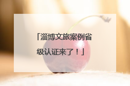 淄博文旅案例省级认证来了！