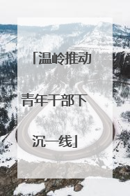 温岭推动青年干部下沉一线
