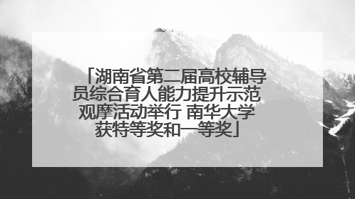 湖南省第二届高校辅导员综合育人能力提升示范观摩活动举行 南华大学获特等奖和一等奖