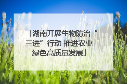 湖南开展生物防治“三进”行动 推进农业绿色高质量发展