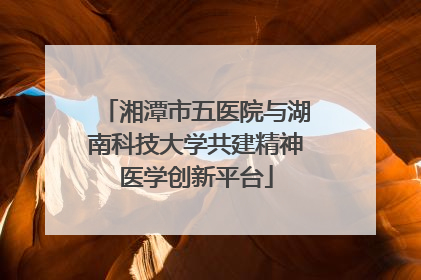 湘潭市五医院与湖南科技大学共建精神医学创新平台