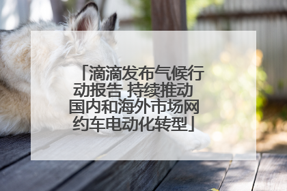 滴滴发布气候行动报告 持续推动国内和海外市场网约车电动化转型