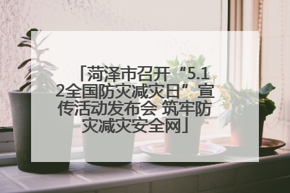 菏泽市召开“5.12全国防灾减灾日”宣传活动发布会 筑牢防灾减灾安全网