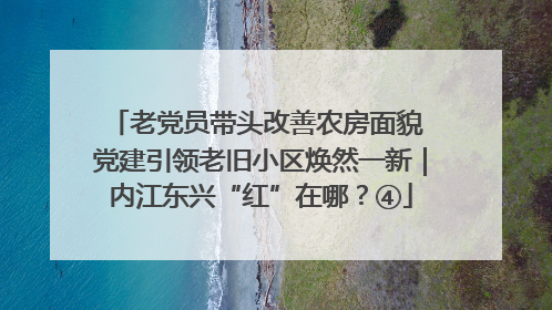 老党员带头改善农房面貌 党建引领老旧小区焕然一新｜内江东兴“红”在哪？④