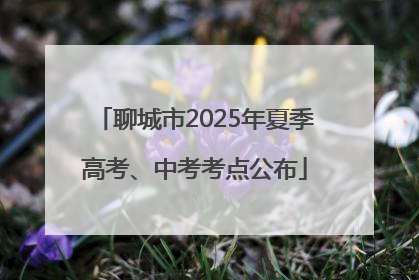 聊城市2025年夏季高考、中考考点公布