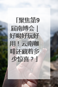 聚焦第9届南博会｜好喝好玩好用！云南咖啡还藏着多少惊喜？