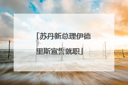 苏丹新总理伊德里斯宣誓就职