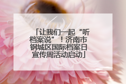 让我们一起“听档案说”！济南市钢城区国际档案日宣传周活动启动