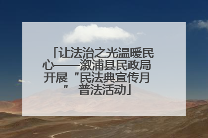 让法治之光温暖民心——溆浦县民政局开展“民法典宣传月” 普法活动