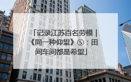 记录江苏百名劳模｜《同一种仰望》⑤：田间车间都是希望