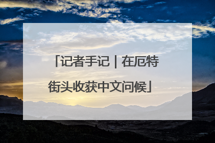 记者手记｜在厄特街头收获中文问候