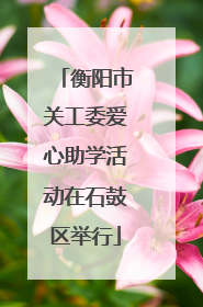 衡阳市关工委爱心助学活动在石鼓区举行