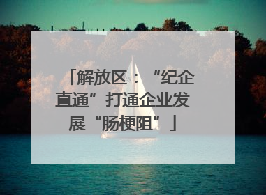 解放区：“纪企直通”打通企业发展“肠梗阻”