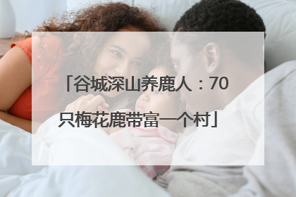谷城深山养鹿人：70只梅花鹿带富一个村