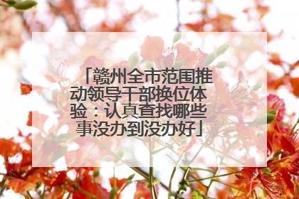 赣州全市范围推动领导干部换位体验：认真查找哪些事没办到没办好