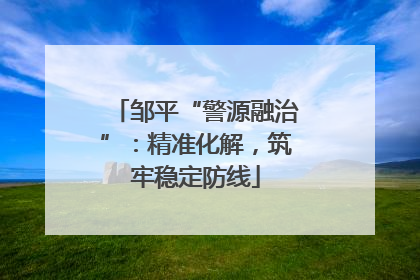 邹平“警源融治”：精准化解，筑牢稳定防线