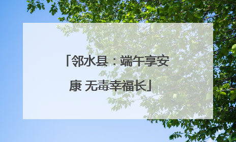 邻水县：端午享安康 无毒幸福长
