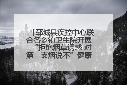 郓城县疾控中心联合各乡镇卫生院开展“拒绝烟草诱惑 对第一支烟说不”健康教育宣传活动