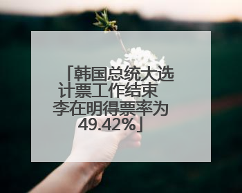 韩国总统大选计票工作结束 李在明得票率为49.42%