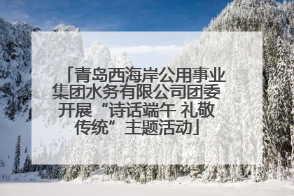 青岛西海岸公用事业集团水务有限公司团委开展“诗话端午 礼敬传统”主题活动