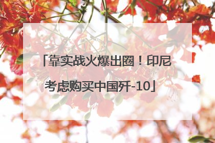靠实战火爆出圈！印尼考虑购买中国歼-10