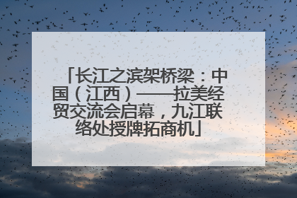 长江之滨架桥梁：中国（江西）——拉美经贸交流会启幕，九江联络处授牌拓商机