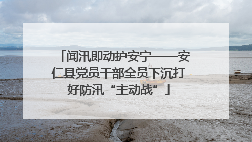 闻汛即动护安宁——安仁县党员干部全员下沉打好防汛“主动战”