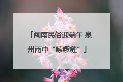 闽南民俗迎端午 泉州雨中“嗦啰嗹”