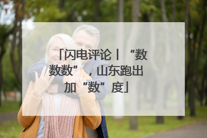 闪电评论丨“数数数”，山东跑出加“数”度