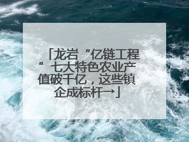 龙岩“亿链工程”七大特色农业产值破千亿，这些镇企成标杆→