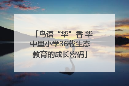 鸟语“华”香 华中里小学36载生态教育的成长密码
